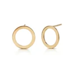 14K Gold Small Circle Earrings