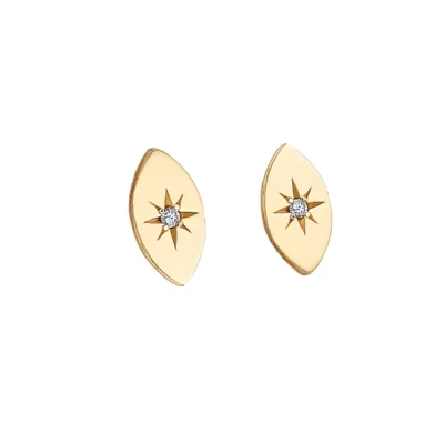 Navette Diamond Star Earrings
