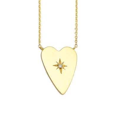 Heart Diamond Star Necklace (big)
