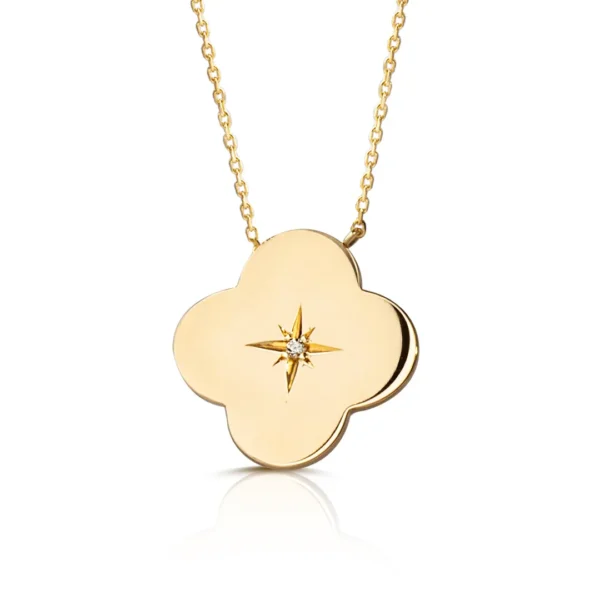 Flower Diamond Star Necklace (big)