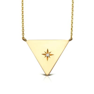 Triangle Diamond Star Necklace (big)