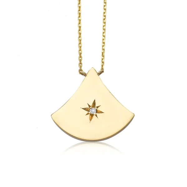 Almost Triangle Diamond Star Necklace (big)
