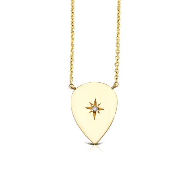 Drop Diamond Star Necklace