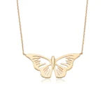 14K Gold Butterfly Necklace