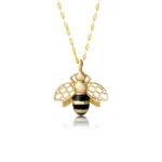14k Gold Bee Necklace