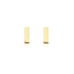 14K Gold Short Line Earrings