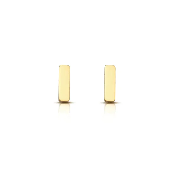 14K Gold Short Line Earrings
