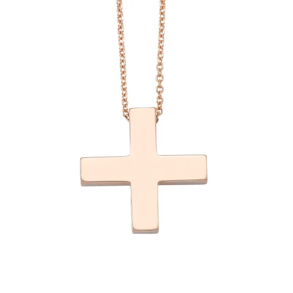 Almost Square Narrow  Gold Cross