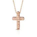 Curved Edges Gold Cross