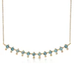 18K Gold Aquamarine Necklace