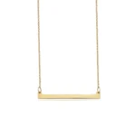 14K Gold personalised bar necklace