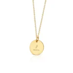 14K Gold personalised disc small size