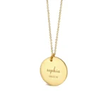 14K Gold personalised disc bigger size
