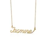 Gold dainty name necklace