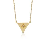Tiny Triangle Diamond Star Necklace