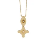 Navette and Star Diamond Necklace