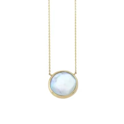 Round Pearl Necklace in 14K Gold