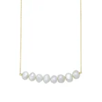 Long Baroque pearl Necklace in line