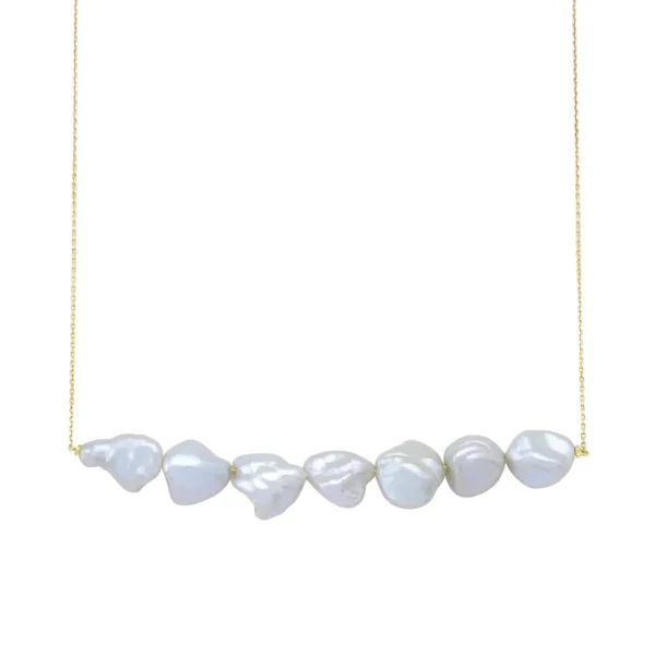 Keshi pearl Necklace in line