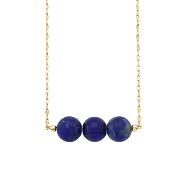 Three Lapis Lazuli Gemstone Necklace