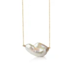 Baroque Pearl Necklace with 14K Gold Chain