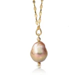 Pink Pearl Drop Necklace