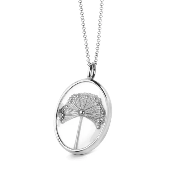 Silver Dandelion Talisman Necklace for 2023