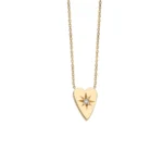 Tiny Heart Diamond Star Necklace