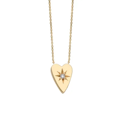 Heart Diamond Star Necklace
