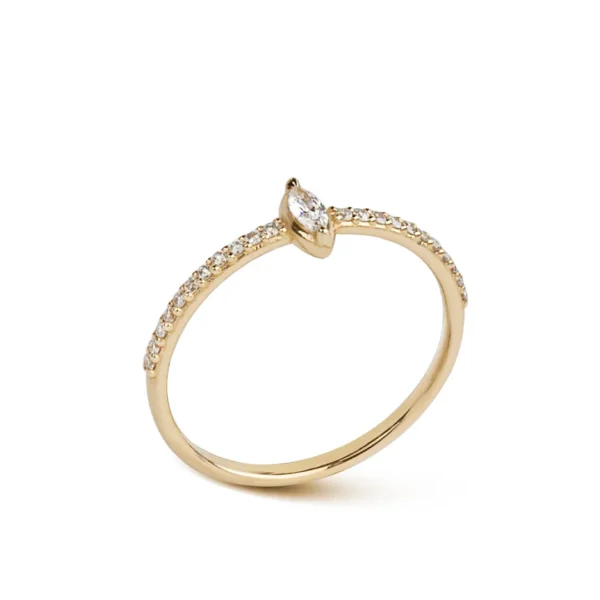 14K  Gold Marquise Diamond Ring