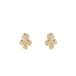 14K Gold Earrings with 4 "Bubble" Diamonds
